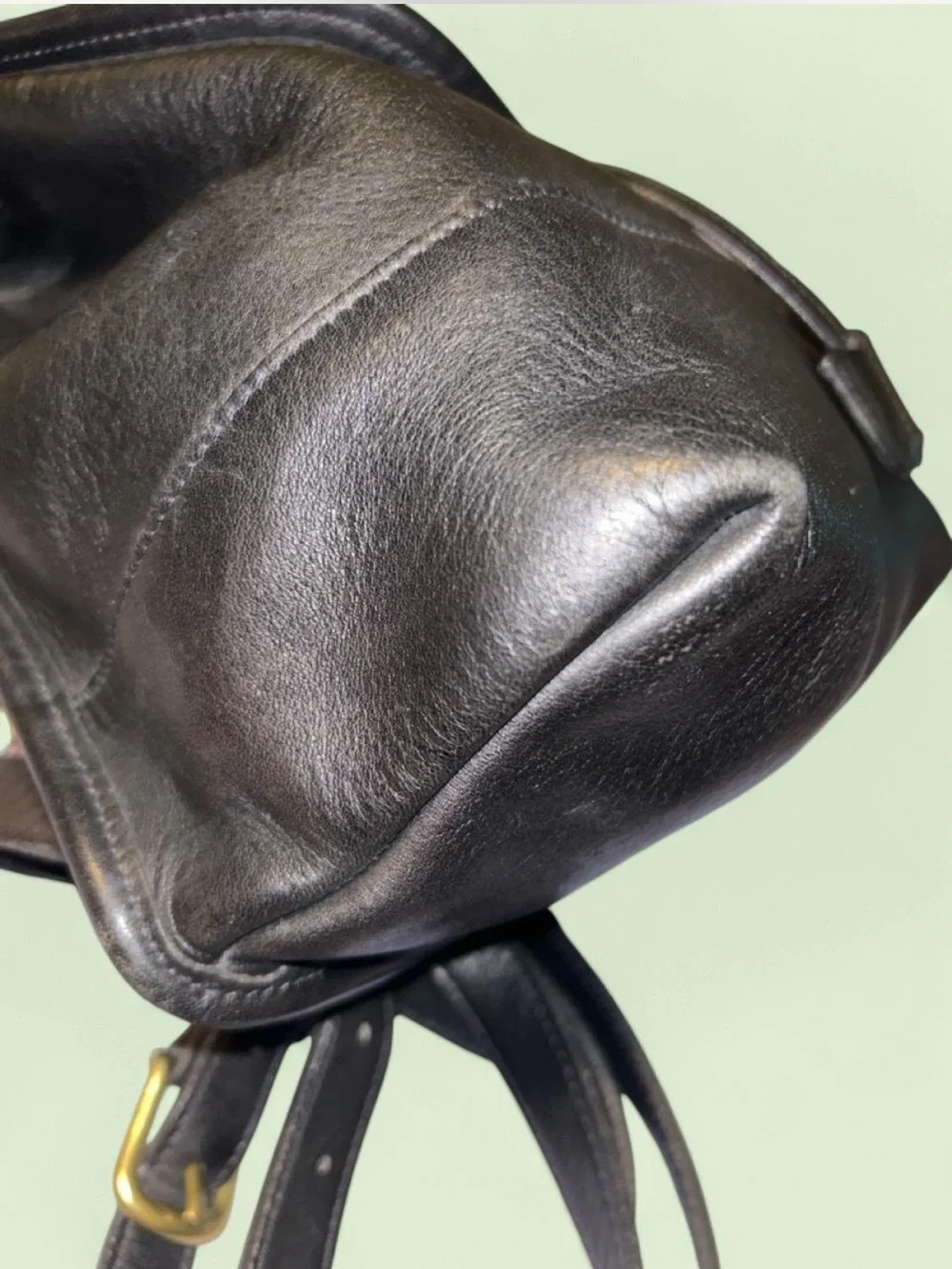 VTG COACH 9960 Black Leather Backpack Turnlock